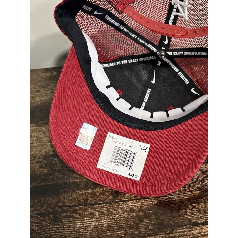 NCAA Alabama Crimson Tide Athletics Nike Rise Structured Trucker Cap Hat M/L NWT - Picture 6 of 8